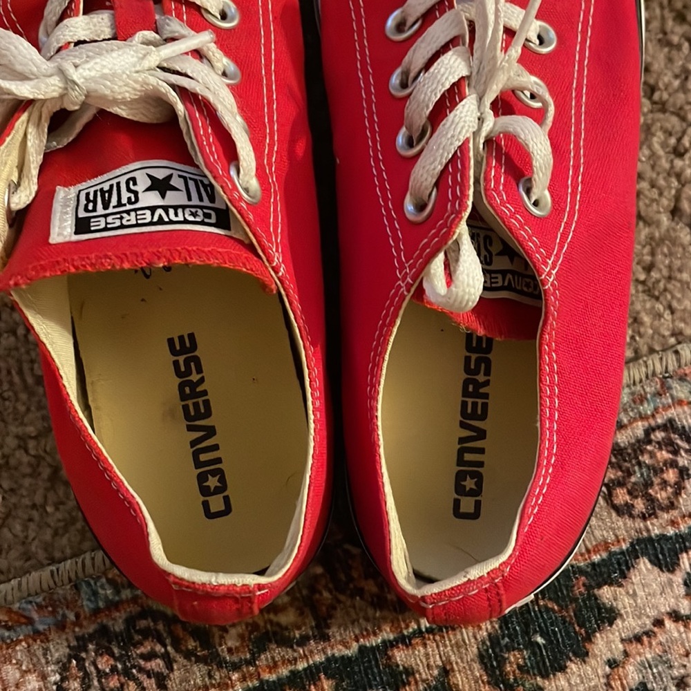Red Low Top Converse - Picture 6 of 6